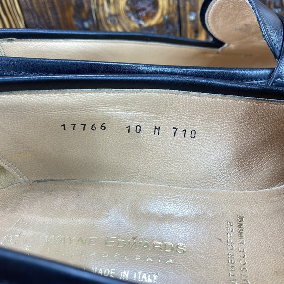 GRAVATI For‎ Wayne Edwards Split-Toe Peccary Black Penny Loafer Size 10 M $895 main image 7